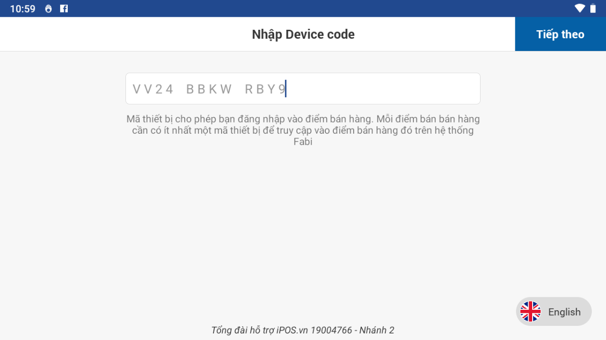 Nhapdevicecode